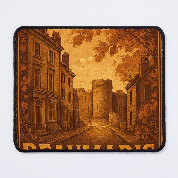 Item preview, Beaumaris Autumn Castle Cityscape designed and sold by Imaginarium of Chaos falcon88 .