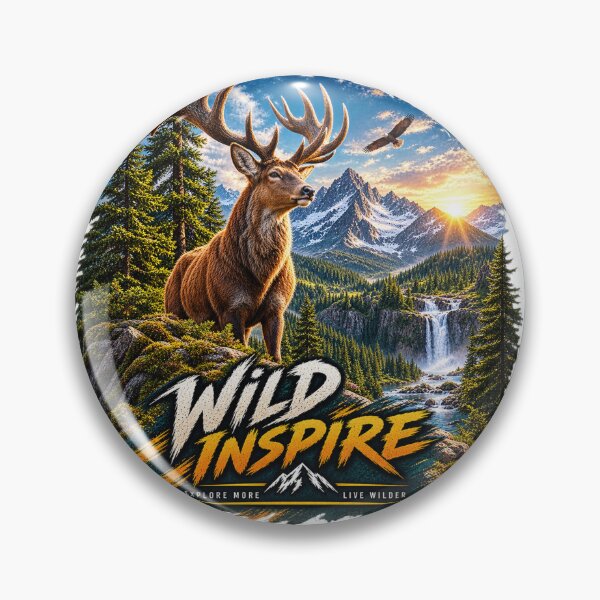 Item preview, Wild Stag Mountain Adventure – Wilderness & Freedom Design designed and sold by Wild Inspire.