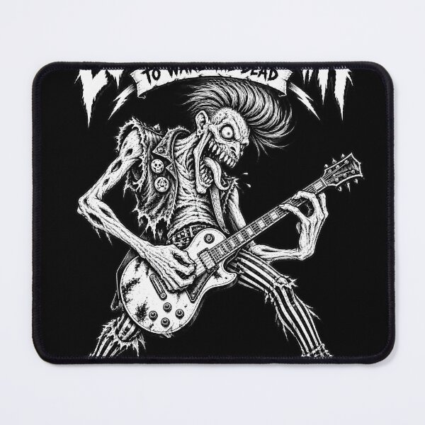 Item preview, Loud Enough to Wake the Dead – Horror Punk Skeleton Guitarist designed and sold by Ajdaprint.