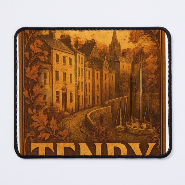 Item preview, Tenby Autumn Harbor Cityscape designed and sold by Imaginarium of Chaos falcon88 .