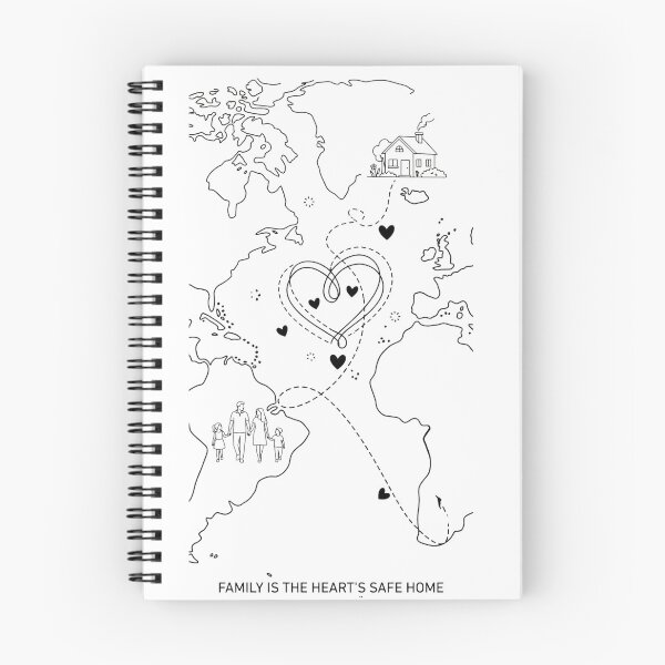 Item preview, Family Is The Hearts Safe Home Line Art designed and sold by Ahmed Boss.