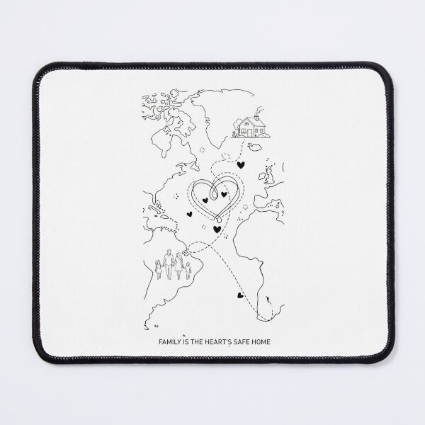 Item preview, Family Is The Hearts Safe Home Line Art designed and sold by Ahmed Boss.