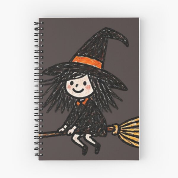 Item preview, little witch on a broomstick designed and sold by NorthPeak Studio.