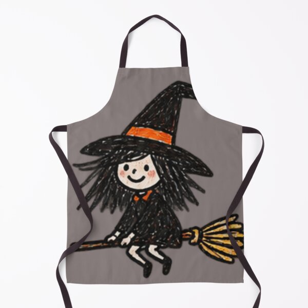 Item preview, little witch on a broomstick designed and sold by NorthPeak Studio.