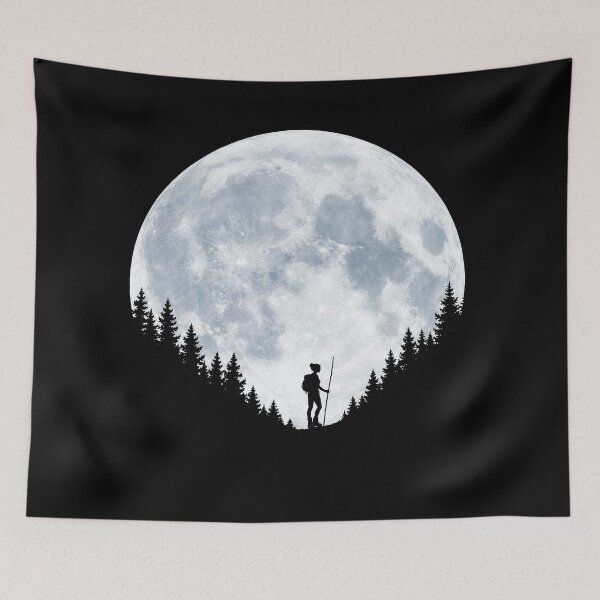 Item preview, Moonlit Hiker in the Forest designed and sold by Fikuall.