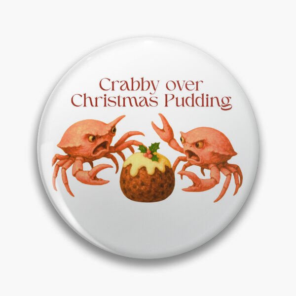 Item preview, Crabby over Christmas Pudding | Funny Crab Design designed and sold by MyriadNorfolk.