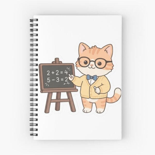 Item preview, Math Teacher Cat At Blackboard designed and sold by PrintforDesign.