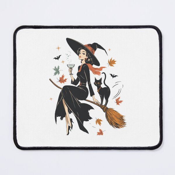 Item preview, Stylish Witch Black Cat Halloween Art designed and sold by Krasnovaovaova.