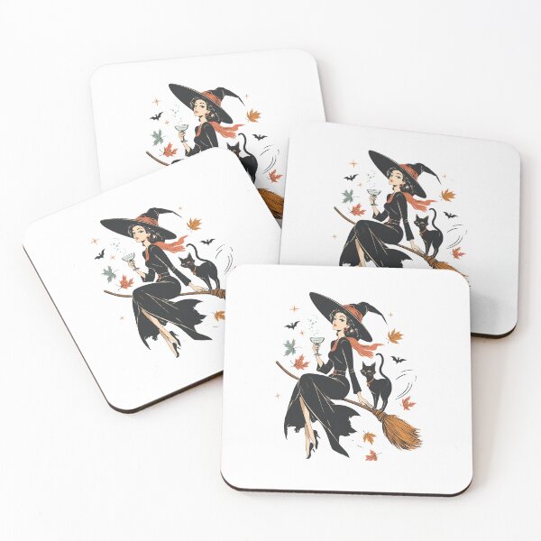 Item preview, Stylish Witch Black Cat Halloween Art designed and sold by Krasnovaovaova.