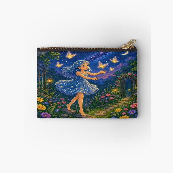 Item preview, The Secret Celestial Garden: Magical Girl and Glowing Butterflies designed and sold by Breezes-of-Ida.