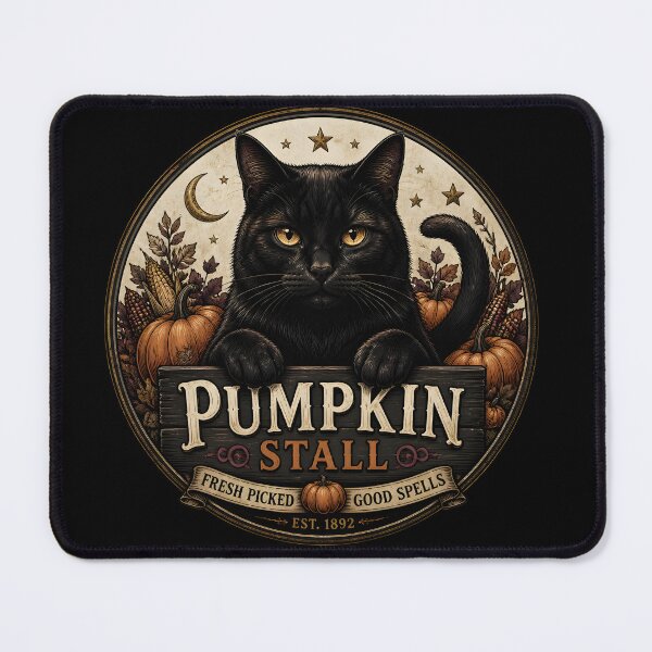 Item preview, Pumpkin Market Cat Retro Halloween Poster Halloween designed and sold by BernoNickel.