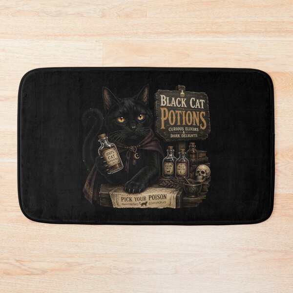 Item preview, Potion Market Cat Retro Halloween Poster Halloween designed and sold by BernoNickel.