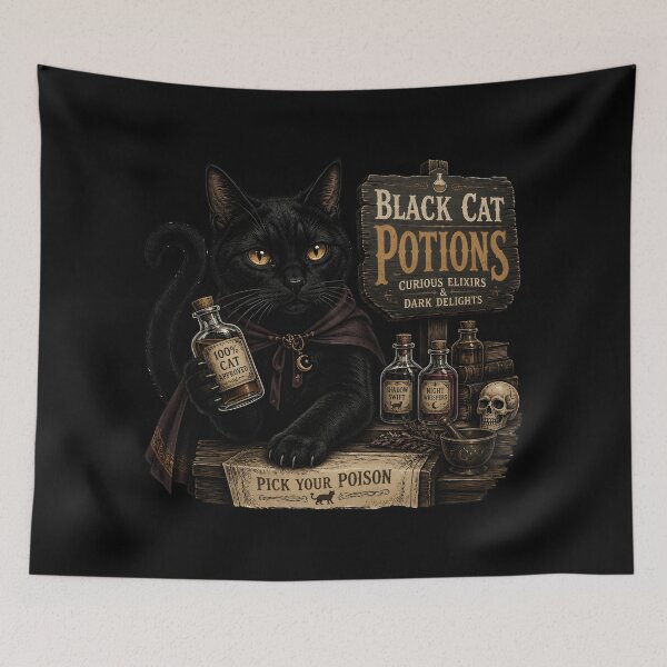 Item preview, Potion Market Cat Retro Halloween Poster Halloween designed and sold by BernoNickel.