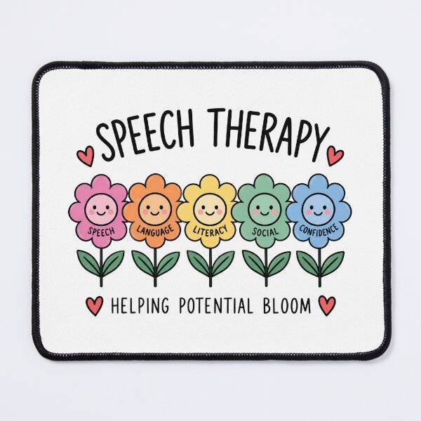 Item preview, Speech Therapy Helping Potential Bloom, Colorful Speech Language Literacy Flowers designed and sold by MAPDDesigns.