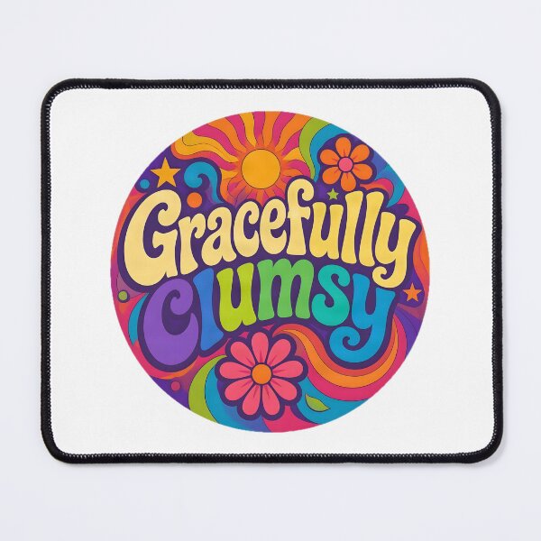 Item preview, Gracefully Clumsy – Retro Psychedelic Design designed and sold by ZombieZooCuties.