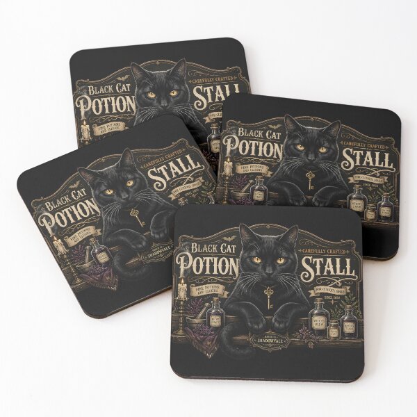 Item preview, Potion Market Cat Gothic Folk Illustration Halloween designed and sold by BernoNickel.