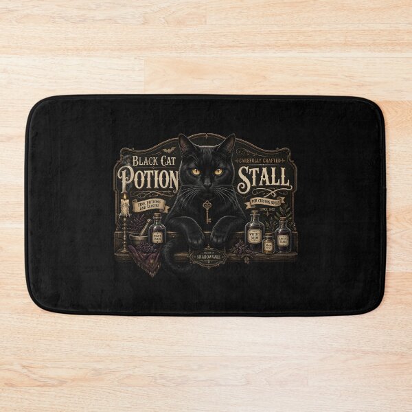 Item preview, Potion Market Cat Gothic Folk Illustration Halloween designed and sold by BernoNickel.