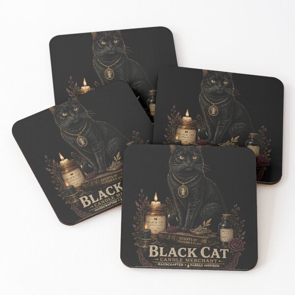 Item preview, Candle Market Cat Gothic Folk Illustration Halloween designed and sold by BernoNickel.
