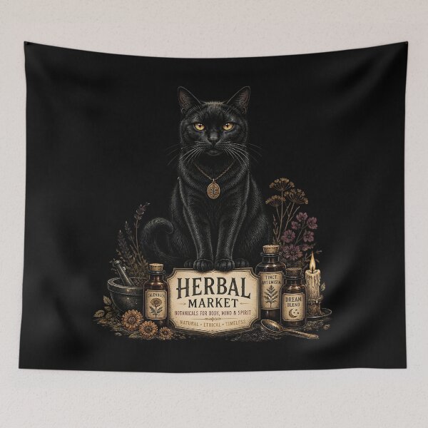 Item preview, Herbal Night Market Retro Halloween Poster Halloween designed and sold by BernoNickel.