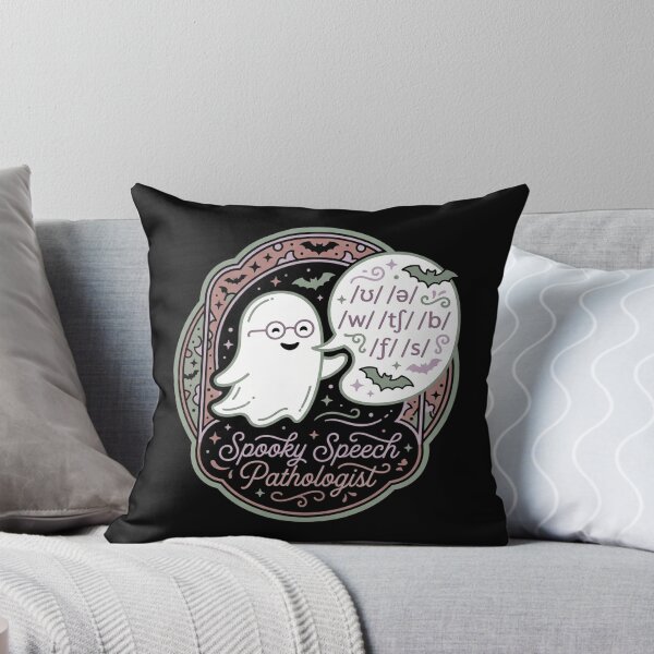 Item preview, Spooky Speech Pathologist Ghost Phonetics SLP Halloween Badge designed and sold by TeNovaStudio ⭐⭐⭐⭐⭐.
