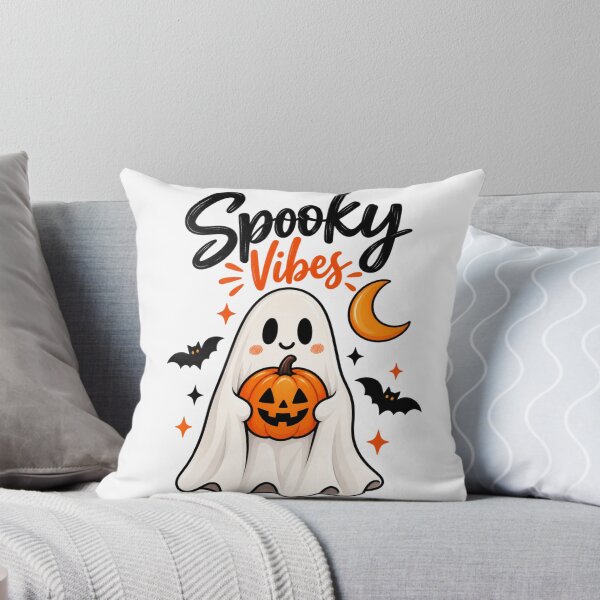 Item preview, Cute Spooky Vibes Halloween Ghost Pumpkin Design designed and sold by meme2525.