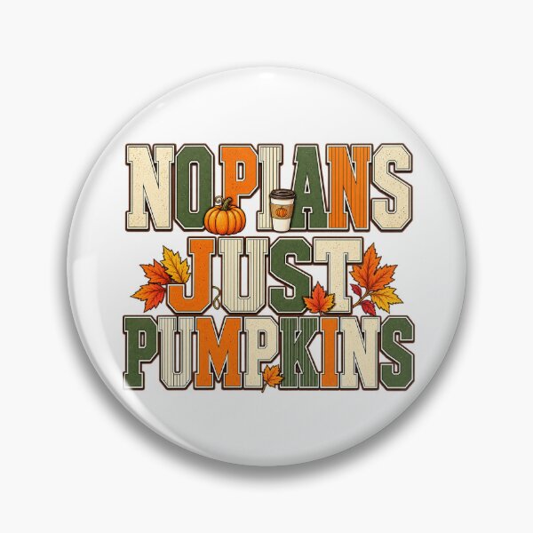 Item preview, No Plans Just Pumpkins – Retro Fall Pumpkin Season Design designed and sold by webpatty.