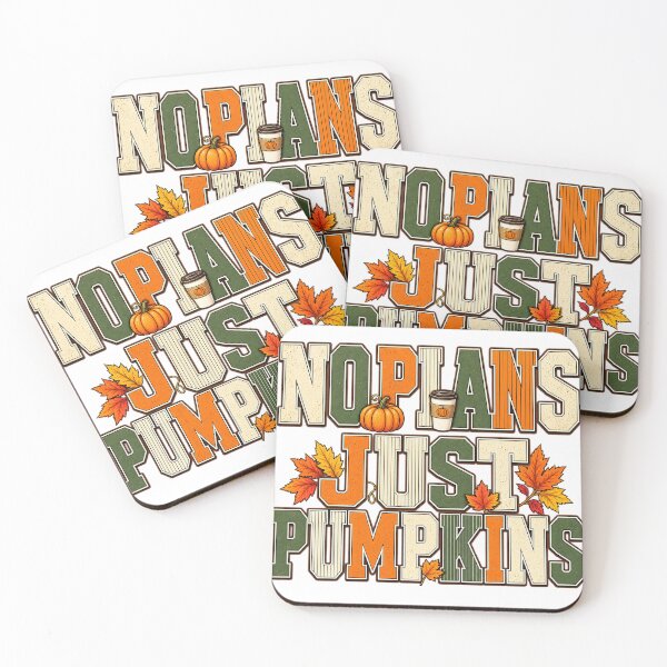 Item preview, No Plans Just Pumpkins – Retro Fall Pumpkin Season Design designed and sold by webpatty.