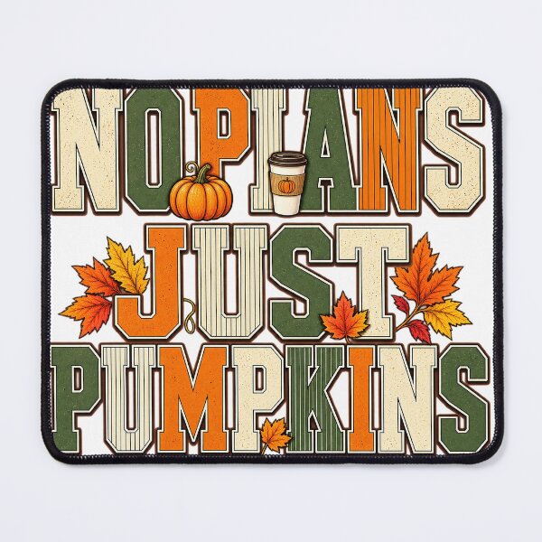 Item preview, No Plans Just Pumpkins – Retro Fall Pumpkin Season Design designed and sold by webpatty.