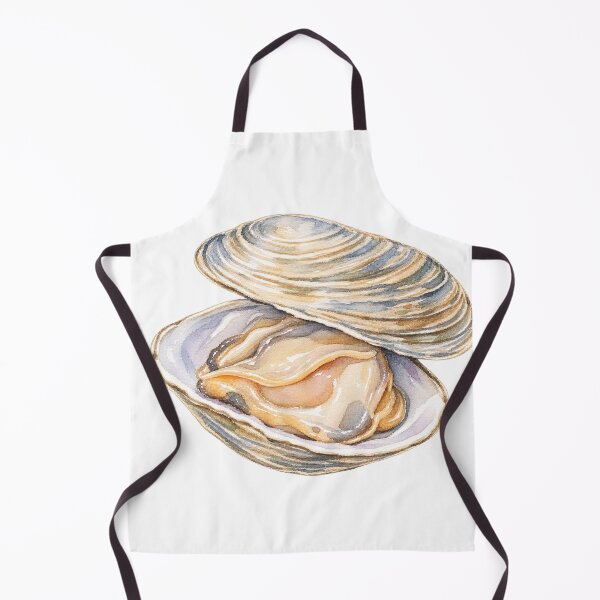 Item preview, New England Watercolor Clam Shell designed and sold by saltyhydrangea.