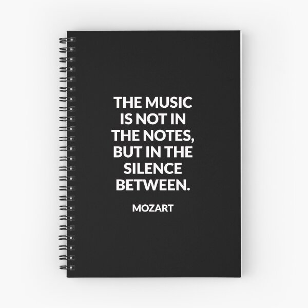 Item preview, The music is not in the notes, but in the silence between - Mozart quotes designed and sold by Inspirationmotivation.