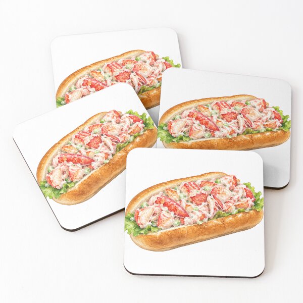 Item preview, Maine Style Lobster Roll Watercolor designed and sold by saltyhydrangea.