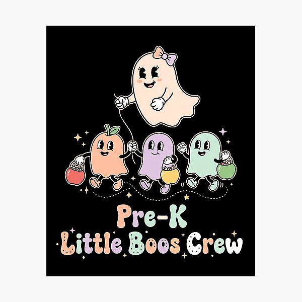 Item preview, Pre-K Little Boos Crew Retro Ghost Teacher Halloween Preschool designed and sold by TeNovaStudio.