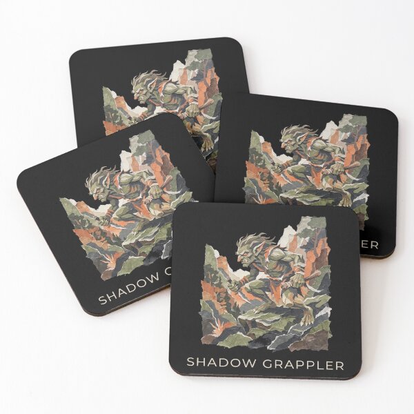 Item preview, Shadow Grappler Fantasy Goblin Troll Papercut Collage Art designed and sold by TeNovaStudio ⭐⭐⭐⭐⭐.