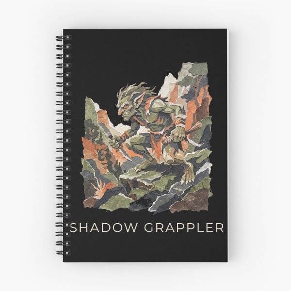 Item preview, Shadow Grappler Fantasy Goblin Troll Papercut Collage Art designed and sold by TeNovaStudio ⭐⭐⭐⭐⭐.