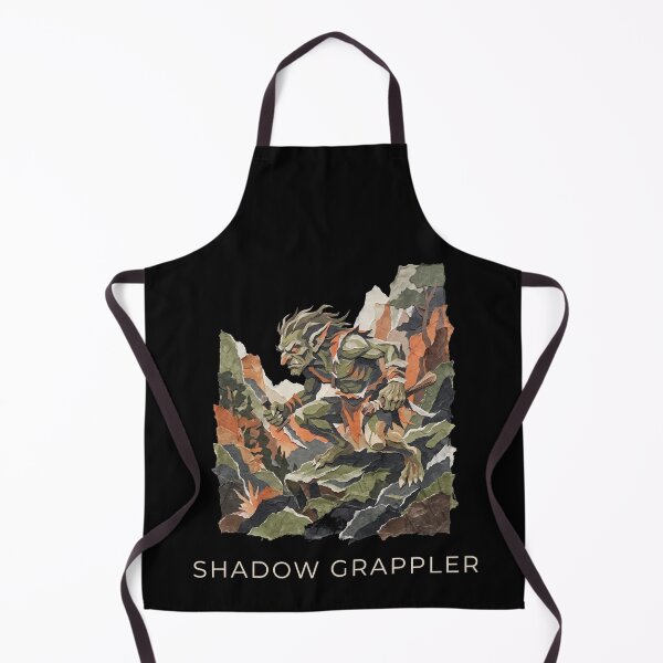 Item preview, Shadow Grappler Fantasy Goblin Troll Papercut Collage Art designed and sold by TeNovaStudio ⭐⭐⭐⭐⭐.
