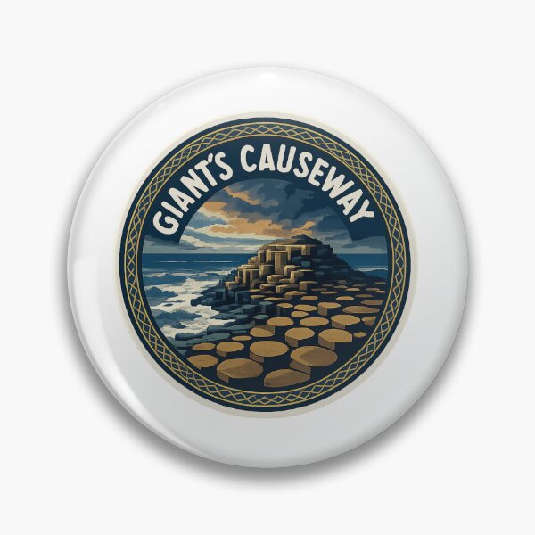Artikelvorschau, Giants Causeway Irland Aufkleber entworfen und verkauft von Imaginarium of Chaos falcon88 .