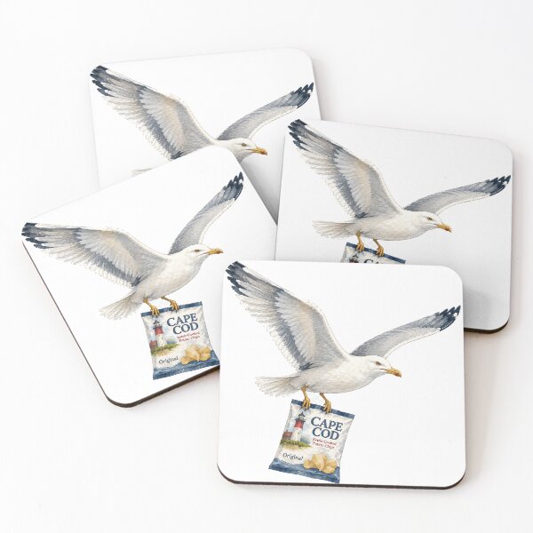 Item preview, Seagull Stealing Cape Cod Chips designed and sold by saltyhydrangea.