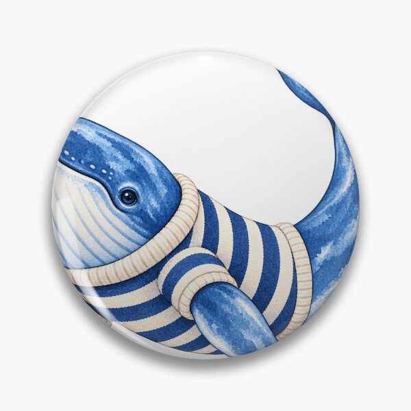 Item preview, Whale in a Striped Fisherman Sweater designed and sold by saltyhydrangea.