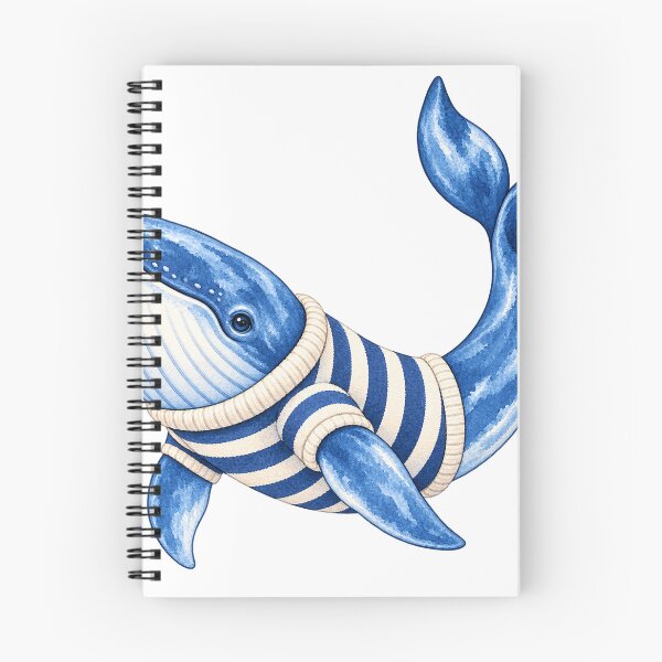 Item preview, Whale in a Striped Fisherman Sweater designed and sold by saltyhydrangea.