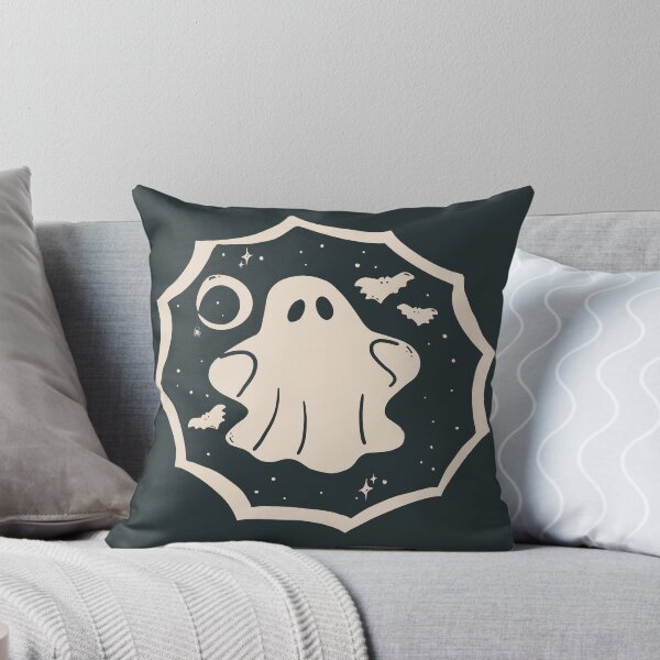 Item preview,  Vintage Ghost decal with bats, moon, spider and stars. All within a spider web. Celebrate the spooky Season in style! designed and sold by Kallimon.