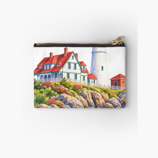 Item preview, Portland Head Light Watercolor designed and sold by saltyhydrangea.