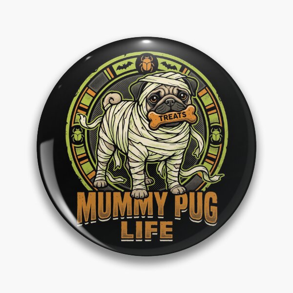 Item preview, Mummy Pug Life Cute Wrapped Dog Bone Treats Halloween Costume designed and sold by TeNovaStudio ⭐⭐⭐⭐⭐.