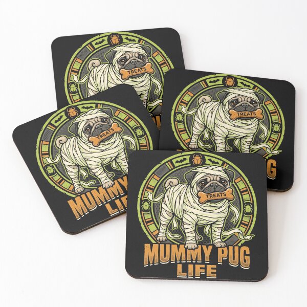 Item preview, Mummy Pug Life Cute Wrapped Dog Bone Treats Halloween Costume designed and sold by TeNovaStudio ⭐⭐⭐⭐⭐.