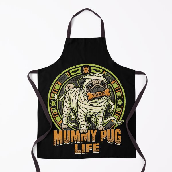 Item preview, Mummy Pug Life Cute Wrapped Dog Bone Treats Halloween Costume designed and sold by TeNovaStudio ⭐⭐⭐⭐⭐.