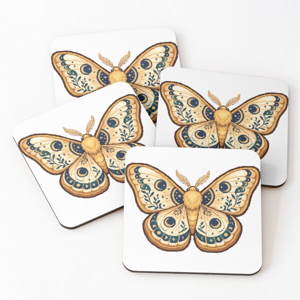 Item preview, Cream Lunar Moth Celestial Sticker designed and sold by PixelBrujeria.