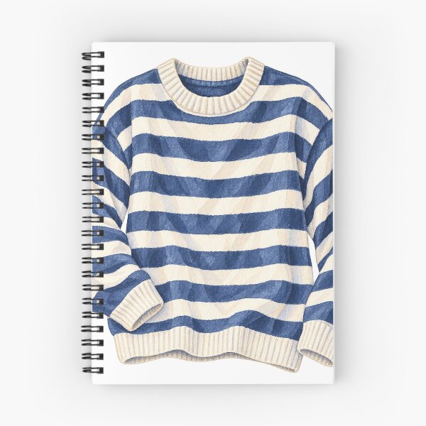 Item preview, Navy Striped Fisherman’s Sweater Watercolor designed and sold by saltyhydrangea.