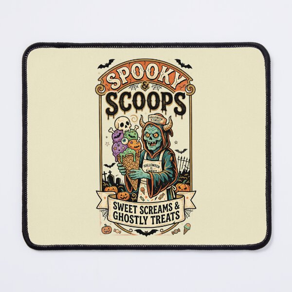 Item preview, Spooky scoops - Sweet screams & ghostly treats - Halloween for ice cream man designed and sold by ParadoxParadox.