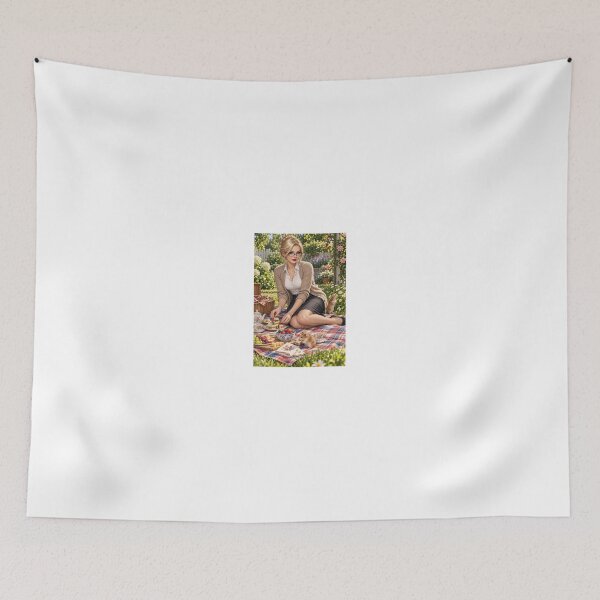 Item preview, Ilya Martin with hamsters at a garden picnic designed and sold by CathryneDelamort.