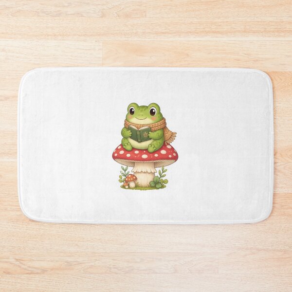 Item preview, Cute Cottagecore Frog Reading On Mushroom Bookish Sticker designed and sold by NEL-BOX.