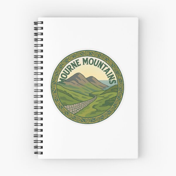 Artikelvorschau, Mourne Mountains Irland Aufkleber entworfen und verkauft von Imaginarium of Chaos falcon88 .